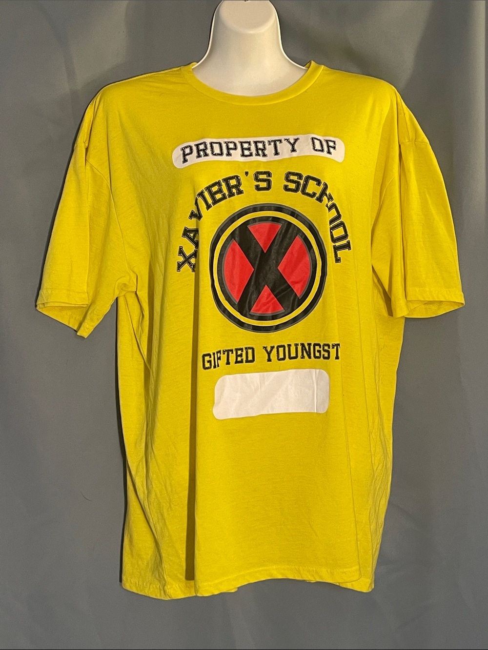 Marvel Xavier's School Graphic Tee in Bright Yellow